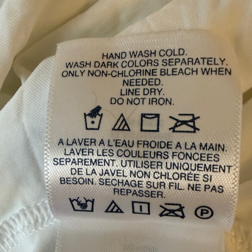 Lands' End Women's White Hooded Swim Cover-Up Swim Shirt Size 2X Full Zip - Picture 9 of 11